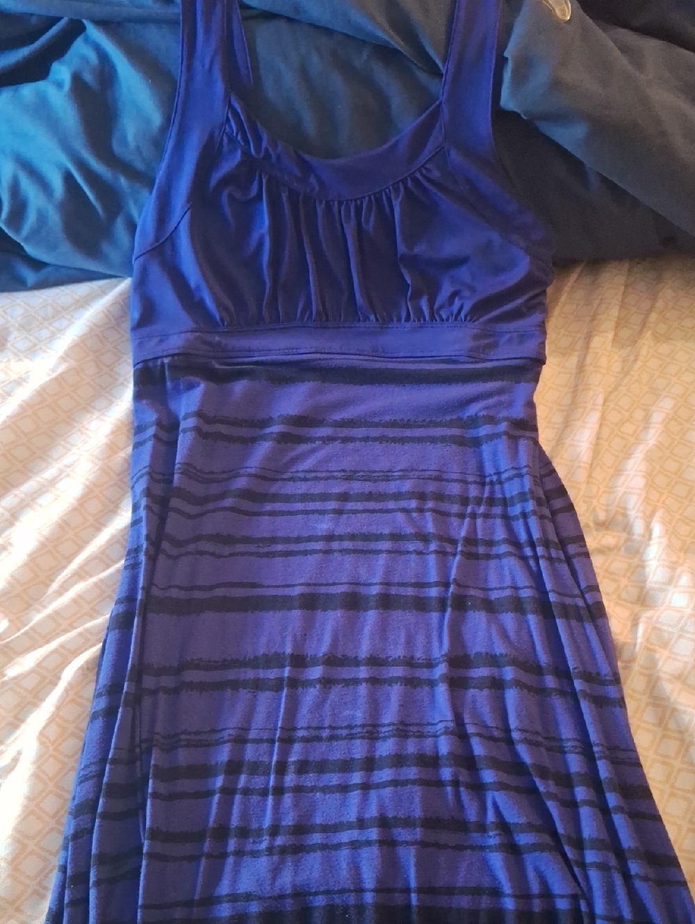 Alpine Design - Royal Blue Striped Tank Dress